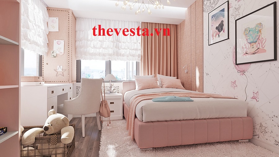 Ý tưởng thiết kế phòng ngủ với những tone màu độc đáo dành cho bé gái